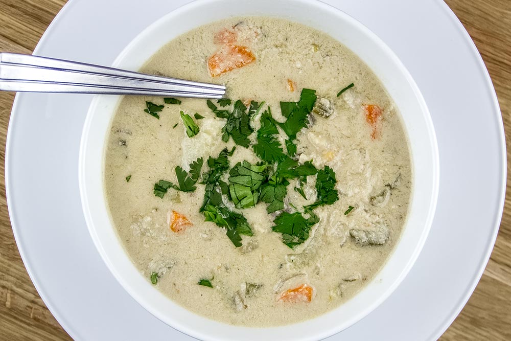 Creamy Clam Chowder in Bowl