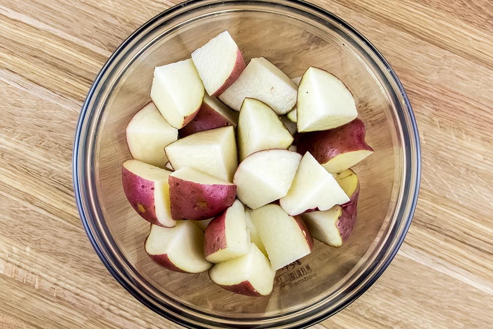 Cut Red Potatoes