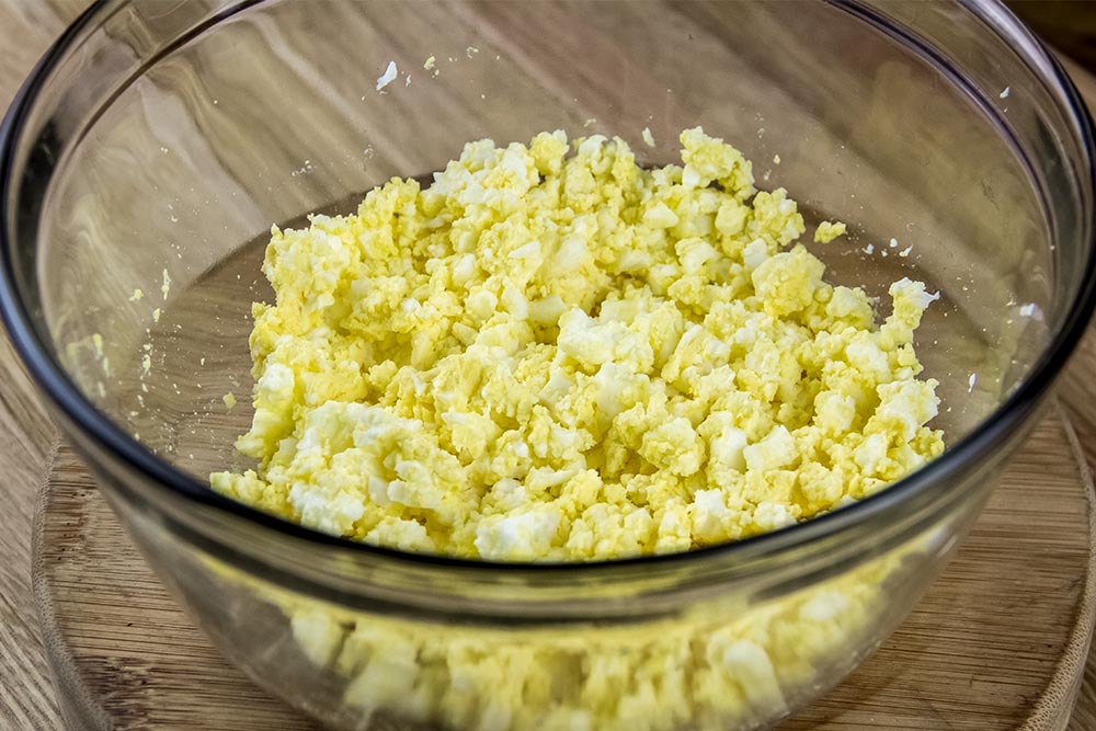 Mashed Hard Boiled Eggs