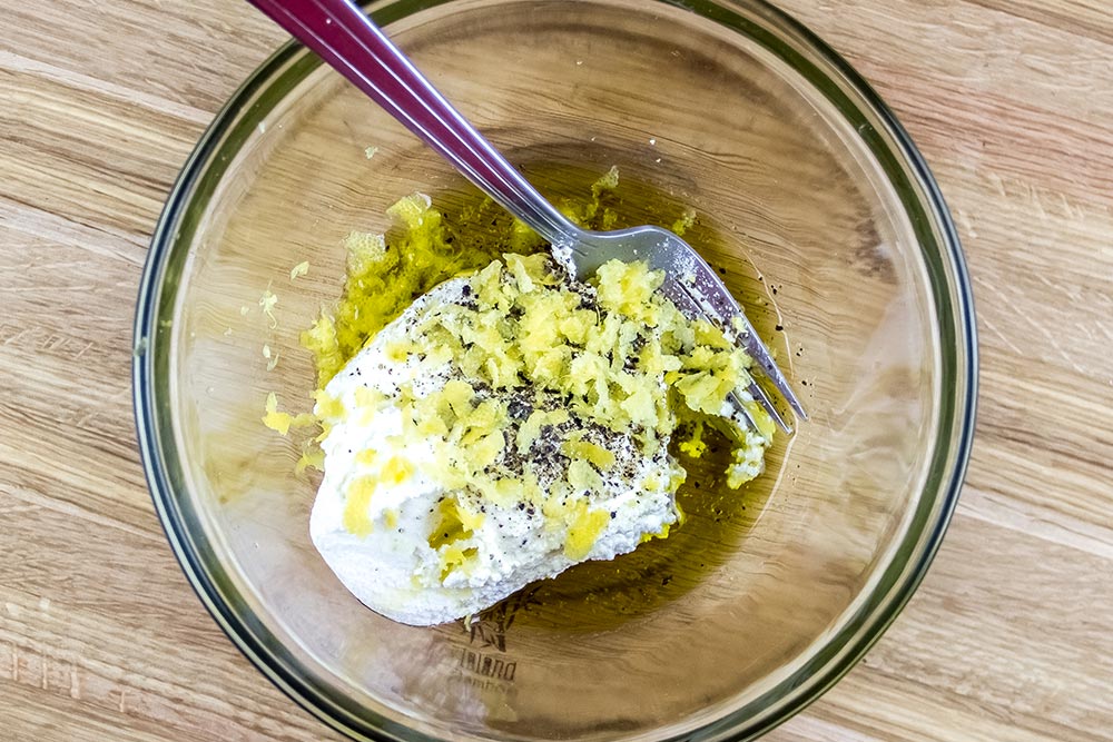 Ricotta Cheese Mix in Bowl