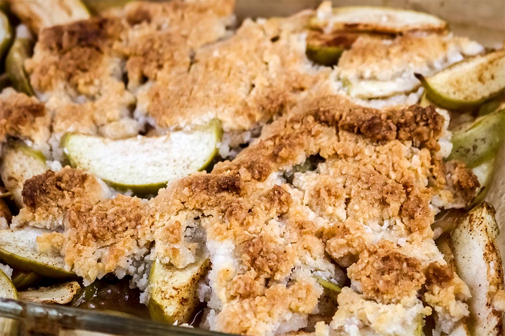 Browned Coconut in Baking Dish