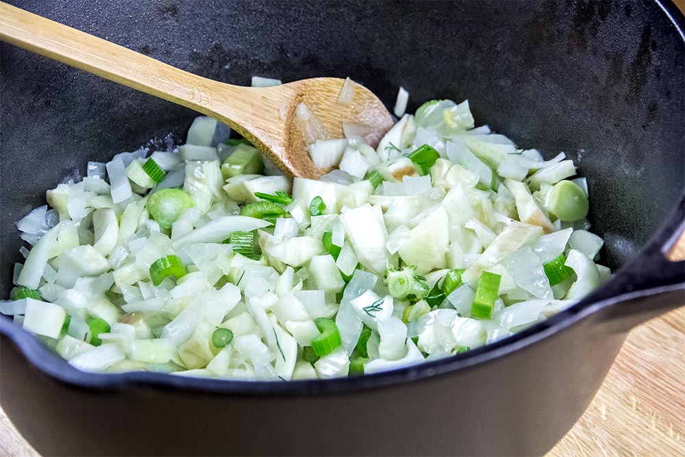 Chopped Onion, Fennel and Celery