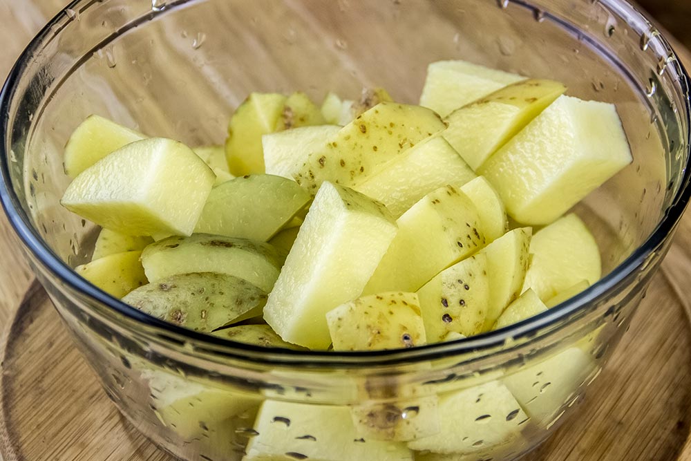 Cut Yukon Gold Potatoes