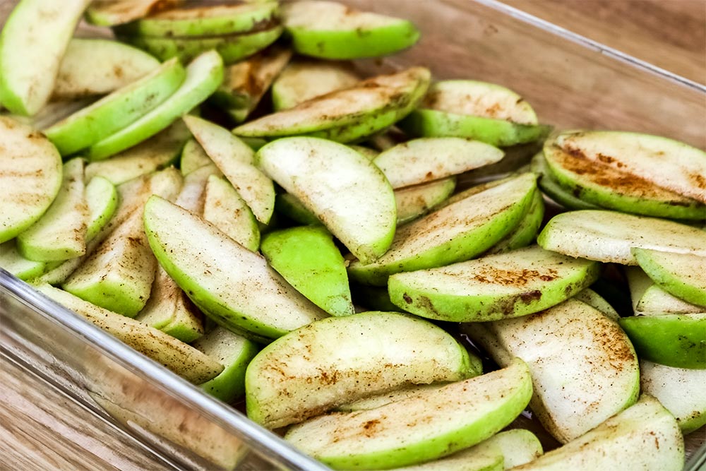 Apples Spread in Baking Dish