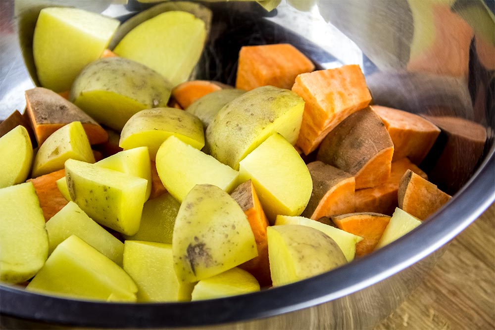 Yukon Gold and Sweet Potatoes
