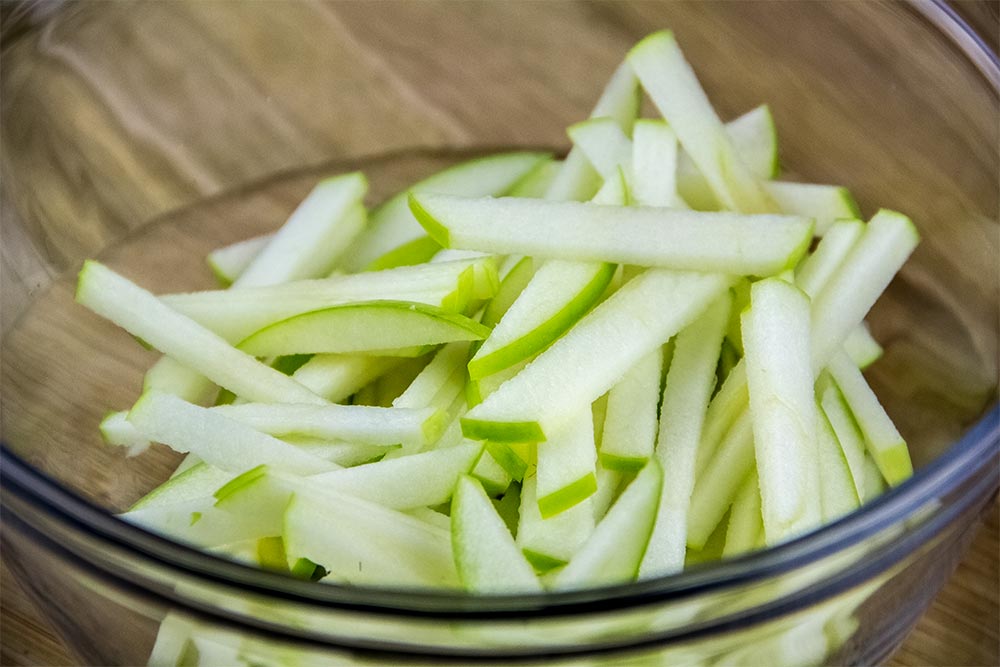 Sliced Julienne Granny Smith Apple