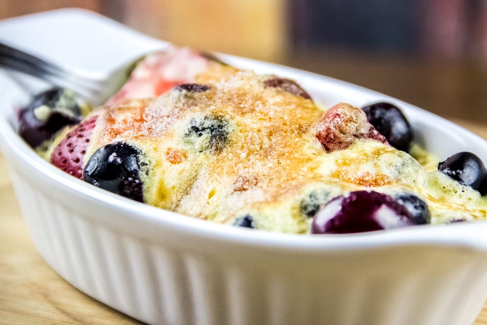 Blueberry, Strawberry & Black Cherry Gratin Dessert Recipe