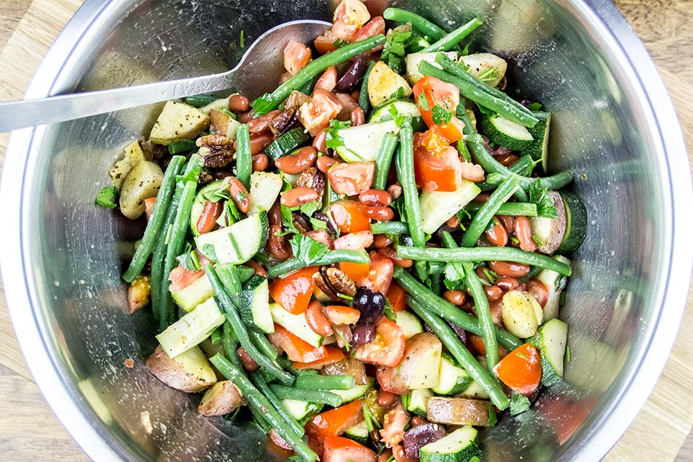Green Bean Salad with Roasted Potatoes and Kalamata Olives