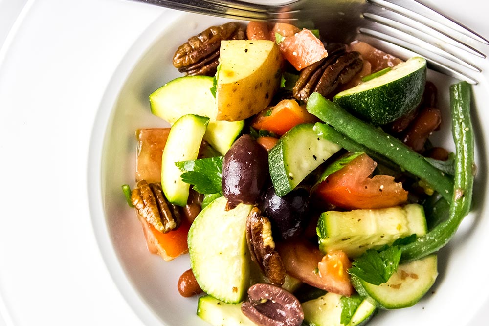 Green Bean, Zucchini and Pecan Salad