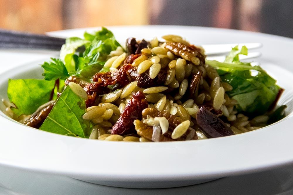 Mediterranean Orzo Salad with Sun Dried Tomatoes, Basil  & Parmesan Recipe