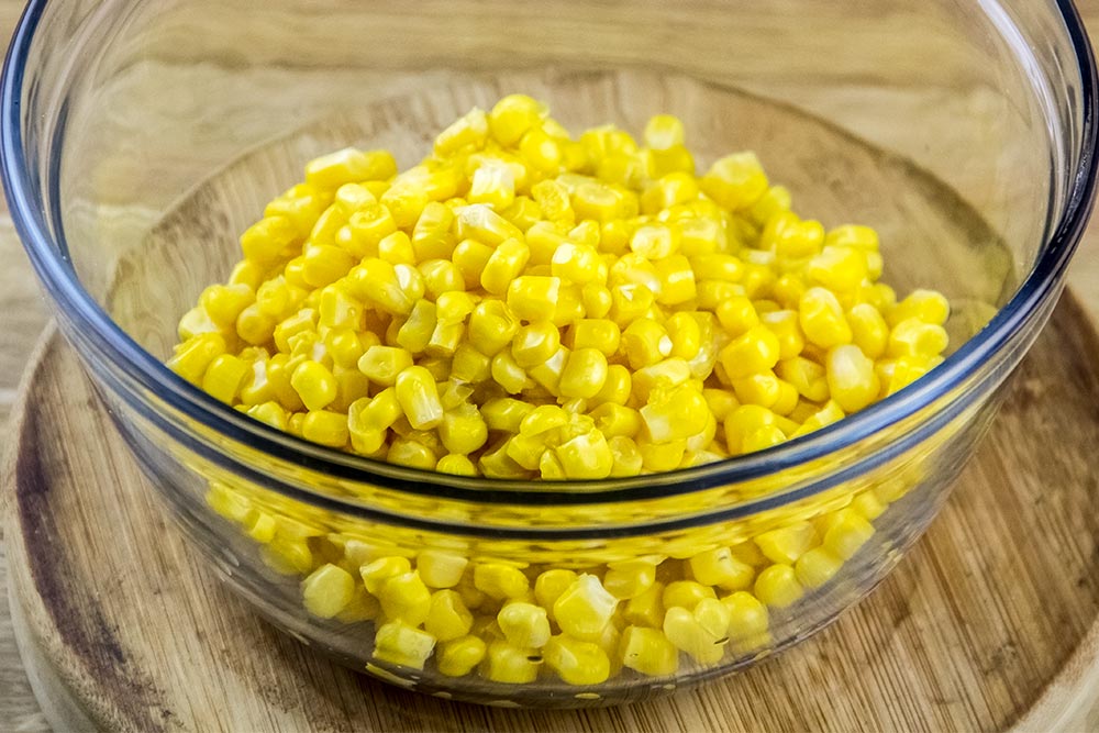 Canned Corn in Bowl