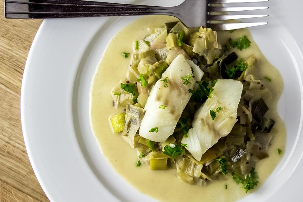 Braised Cod and Leeks Recipe