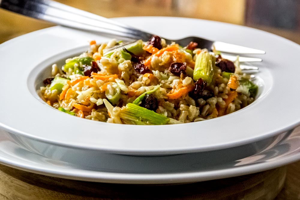 Farro Salad with Smoked Cheddar & Honey Mustard Vinaigrette Recipe