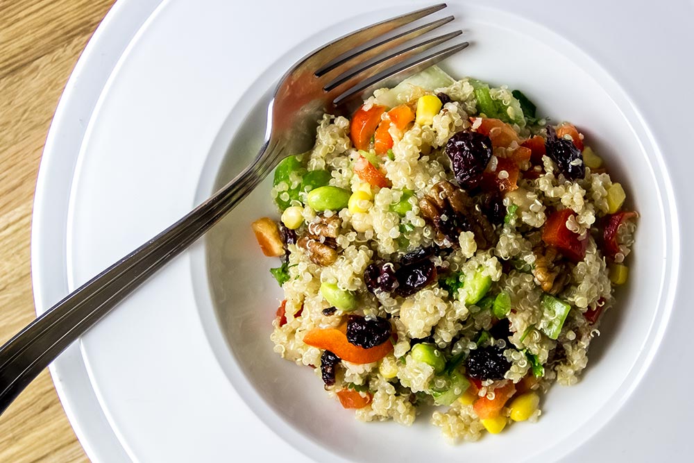 Quinoa, Edamame and Dried Cranberry Salad Recipe