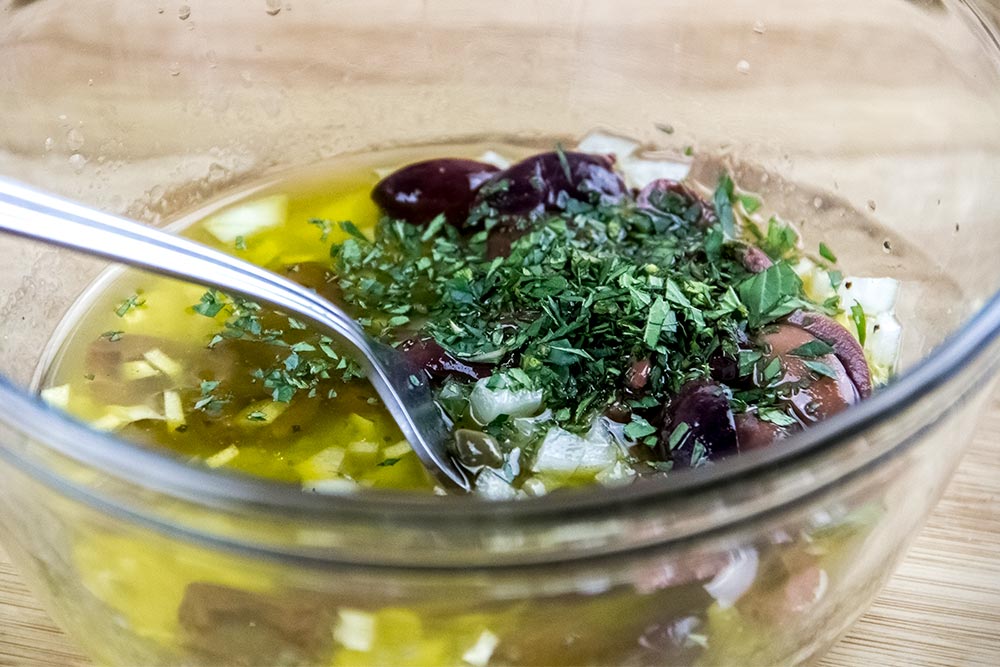 Vinaigrette Ingredients in Bowl