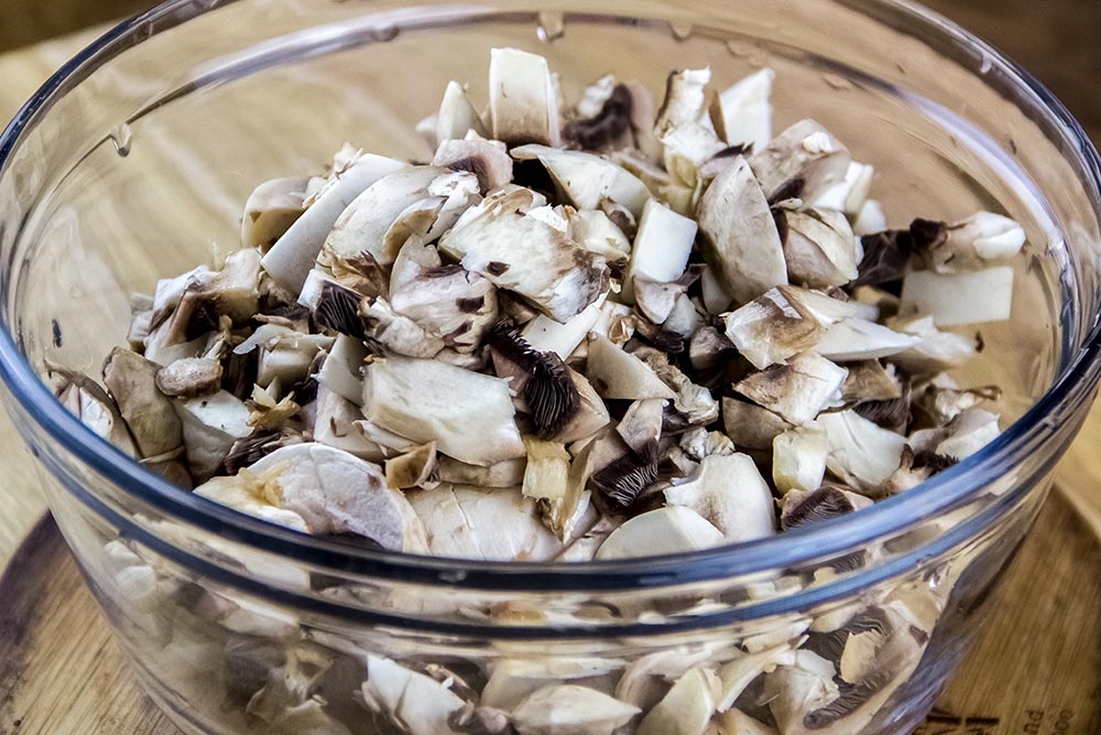 Chopped White Button Mushrooms