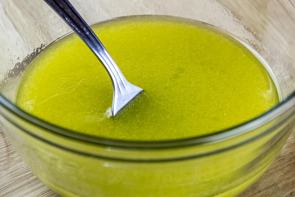 Lemon Juice and Olive Oil Garlic Vinaigrette