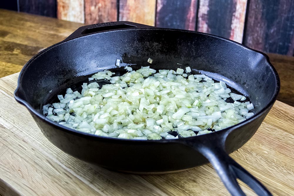 Softening Onions in Skillet