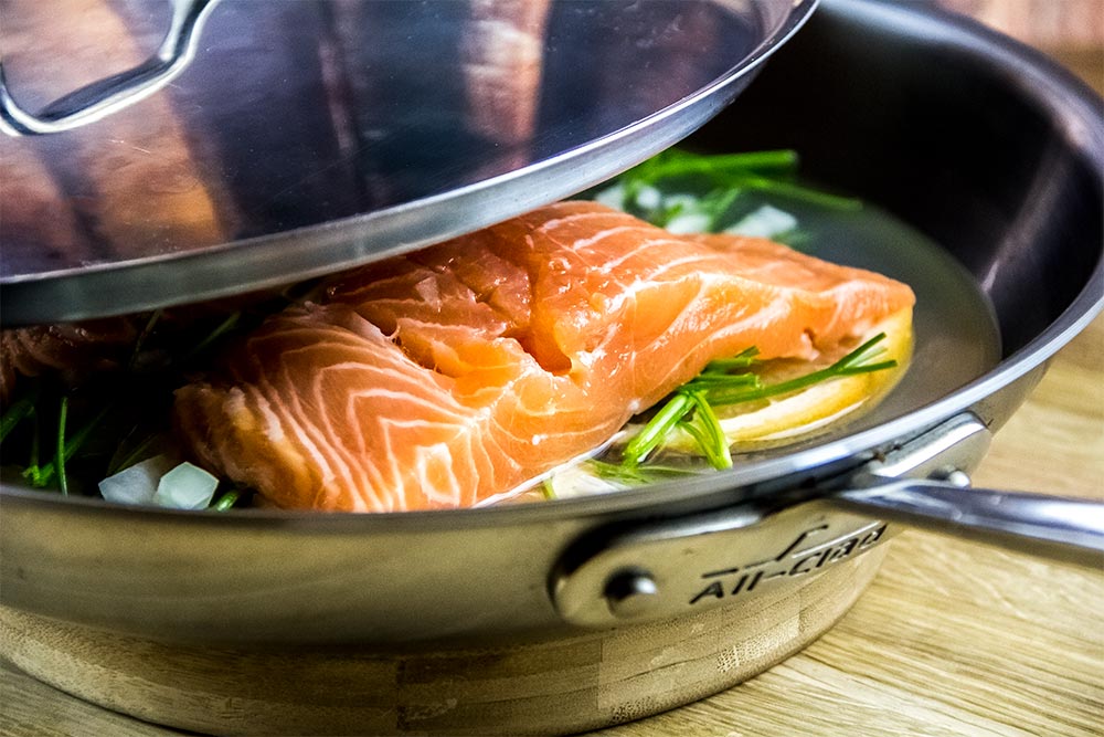 Lid on All-Clad Skillet