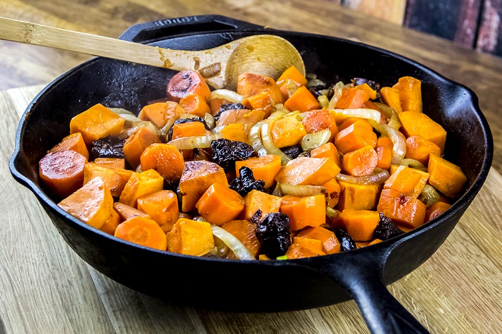 Sauteed Vegetables in Lodge Cast Iron Skillet