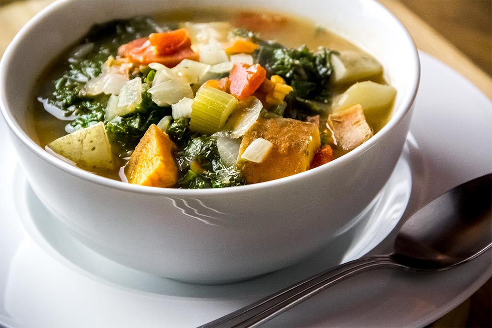 Sweet Potato, Tomato & Kale Chowder Recipe