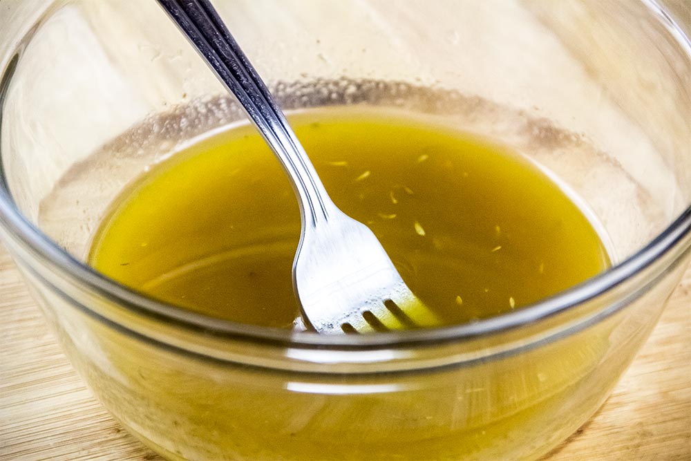 Whisked Olive Oil and Sherry Vinegar Dressing