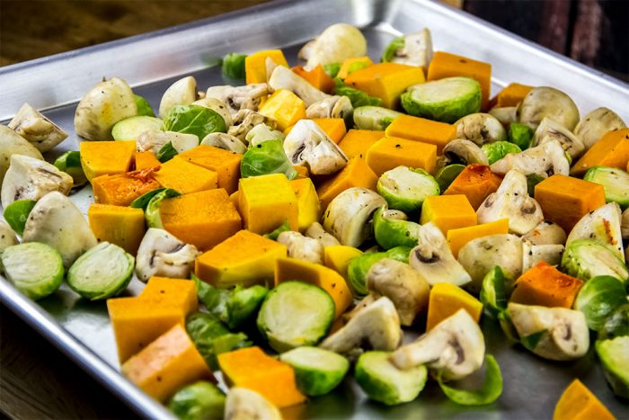 Vegetables on Large Baking Sheet