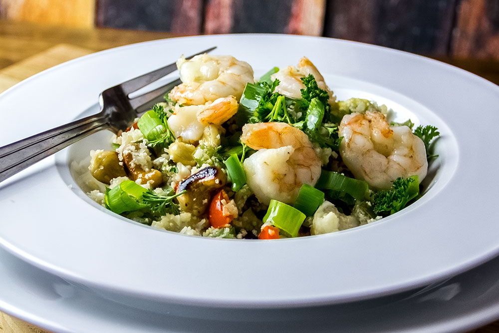 Fried Shrimp, Toasted Cashews & Cauliflower Recipe