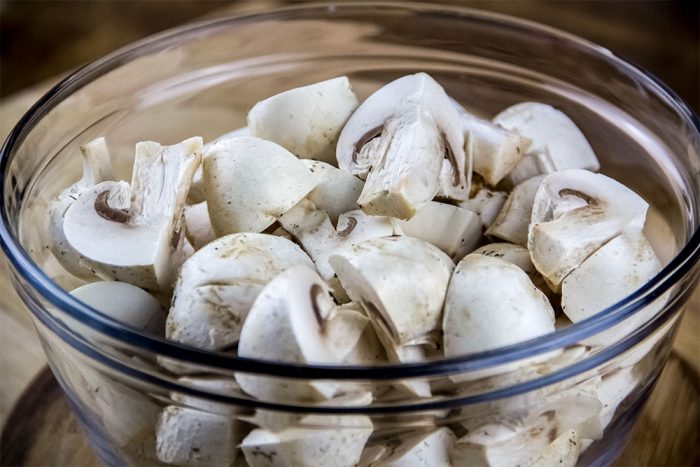 Cut Mushrooms