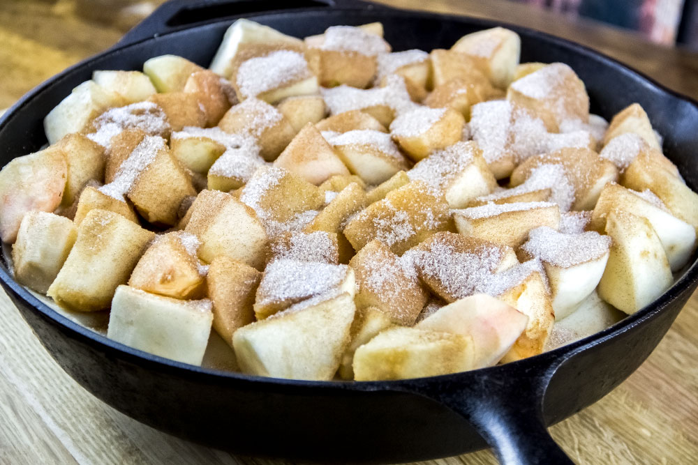 Top Layer of Apples in Apple Pie