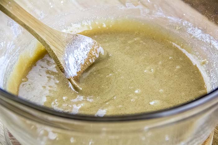 Adding Dry Ingredients to Brownies