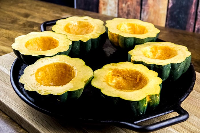 Halved Acorn Squash