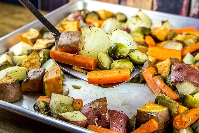 Roasted Vegetables with Lemon-Caper Vinaigrette Recipe