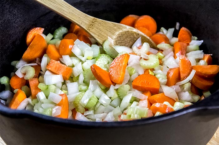 Softening Vegetables in Dutch Oven