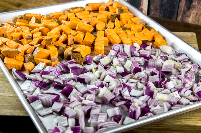 Vegetables on Baking Sheet