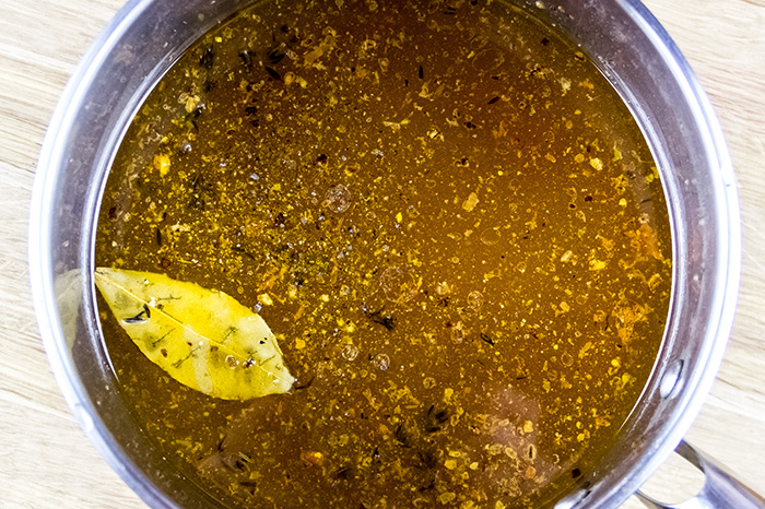Adding Vegetable Broth to Soup