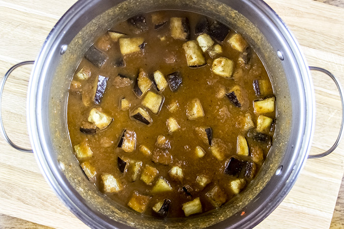 Eggplant Added to Soup