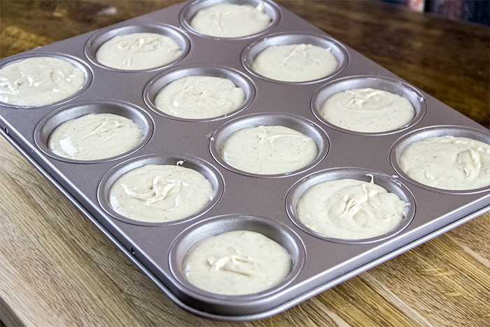 Apple Batter in Muffin Pan