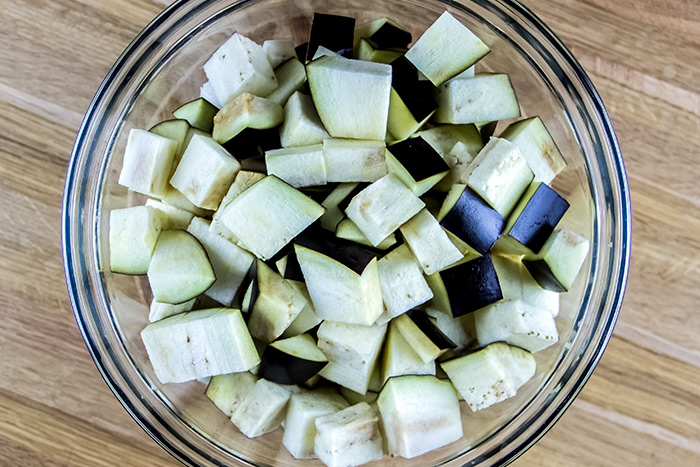 Diced Eggplant