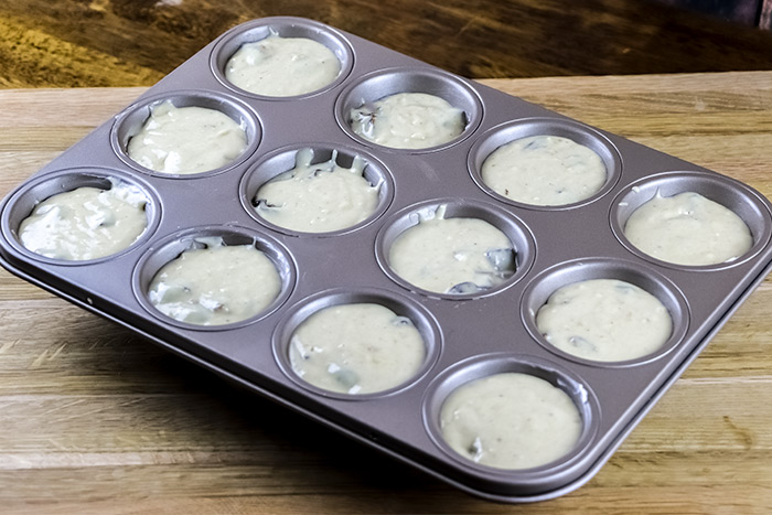 Filling Muffin Tray with Batter