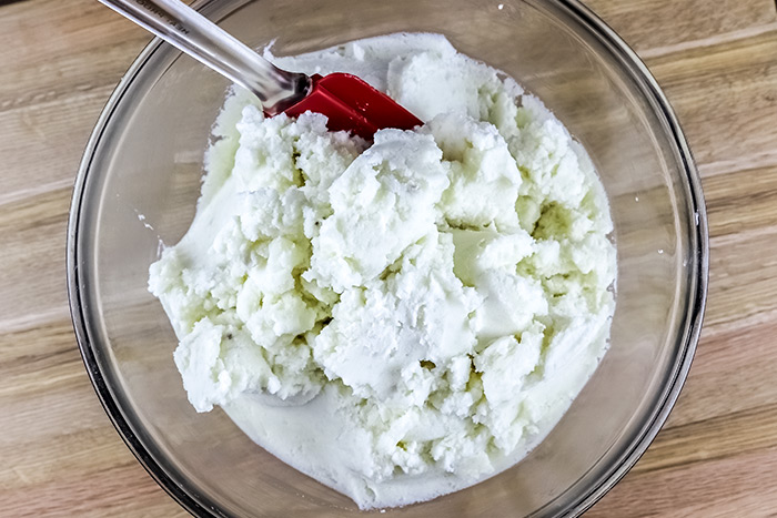Mashed Potatoes in Glass Bowl