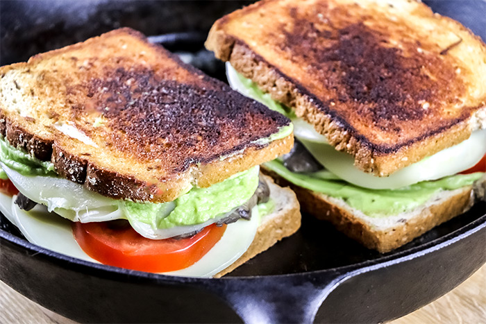 Grilled Cheese Sandwiches in Large Pan