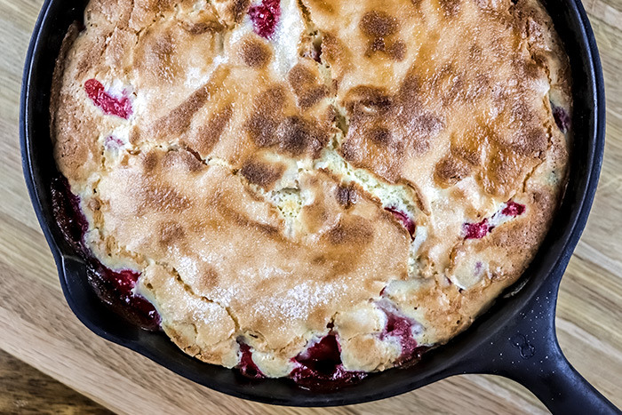 Sweet Strawberry Skillet Cake Recipe