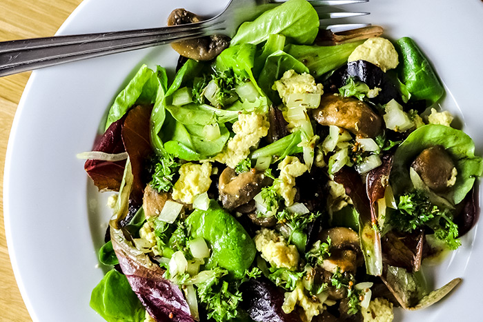 Baby Green & Scrambled Egg Salad