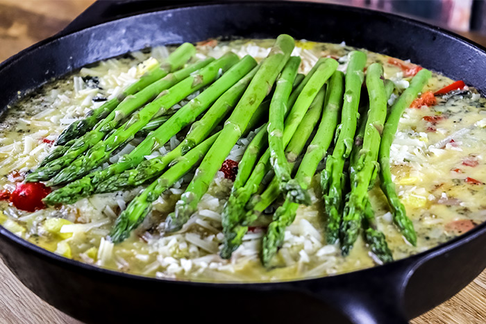 Uncooked Vegetable Frittata