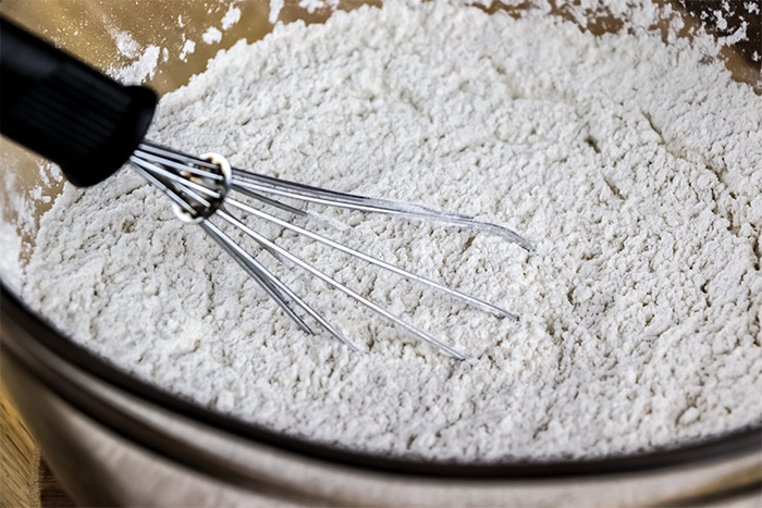 Whisking Flour
