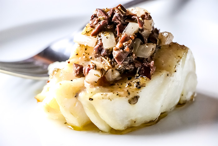 Pan-Roasted Cod with Oregano & Kalamata Olives Recipe