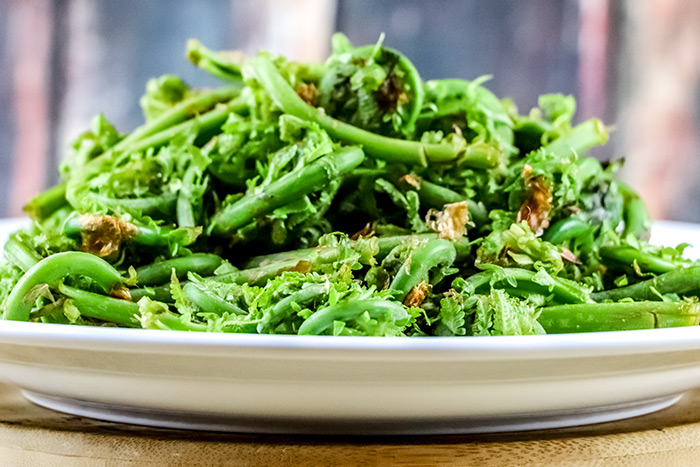 Pile of Fiddlehead Ferns