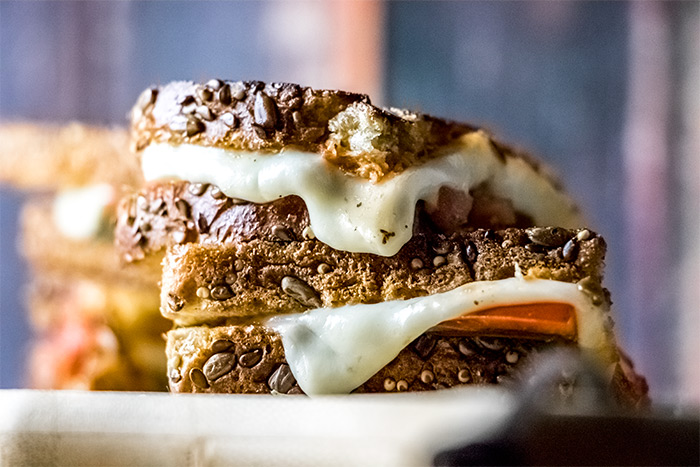 Melted Mozzarella Cheese Sandwich