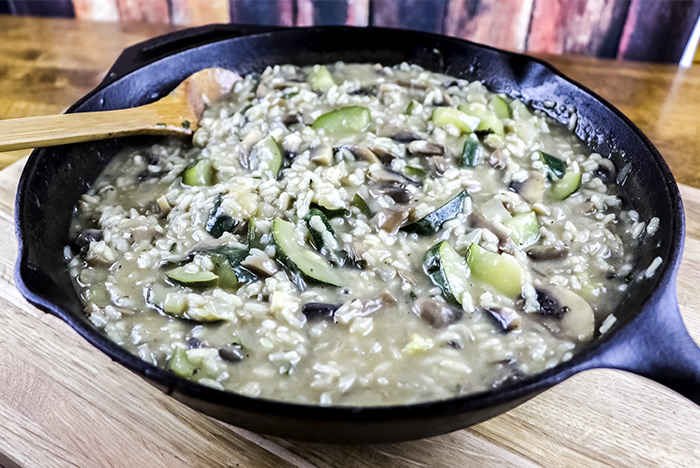 Creamy Risotto in Cast Iron Skillet